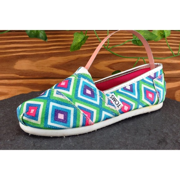 Toms Toddler Girls 12.5‎ Medium Multicolor Flat Fabric - Picture 1 of 10